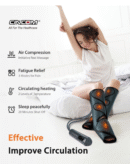 CINCOM Leg Massager with Heat and Compression, Legs Massage for Circulation and Pain Relief FSA HSA, Heating Calf Leg Air