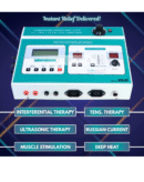 Physiogears 5 In 1 IFT MS Tens Ultrasonic Deep Heat Physiotherapy Machine Electrotherapy Combo Physiotherapy Machine with one Year Warranty
