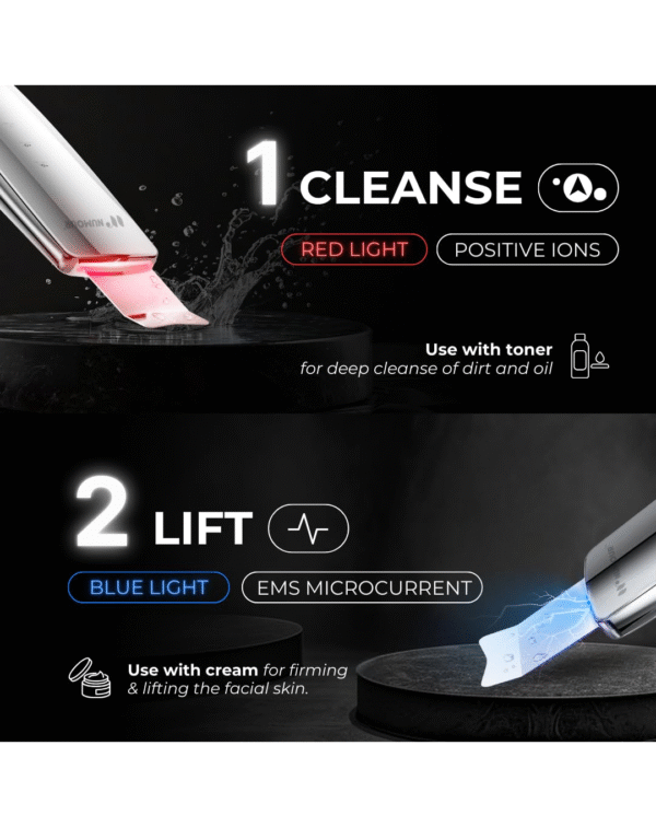 Numour B.O.S.S. Sonic Scrubber | White Heads & Black Head Remover Tool | Advanced Ultrasonic & Ems Technology - Image 2