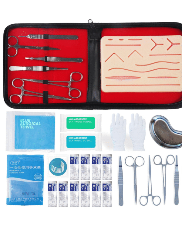 BIOSANEX® Complete Suture Kit for Medical Students – 35 Piece Practice Set with Realistic Pad, Suturing Tools, Needles & Threads – Ideal for MBBS, Nursing & Paramedical Training, Perfect for Future Doctors & Nurses. - Image 2