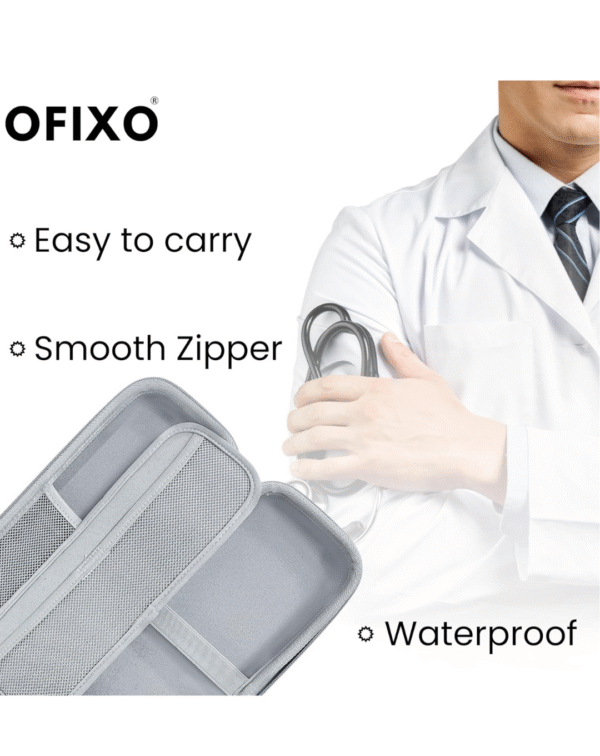 OFIXO Travel Carrying Classic Durable and Protective Stethoscope Case - Ideal for Doctors, Nurses and Medical Professionals & Cardiology, Master Cardiology, Electronic Models - Image 2