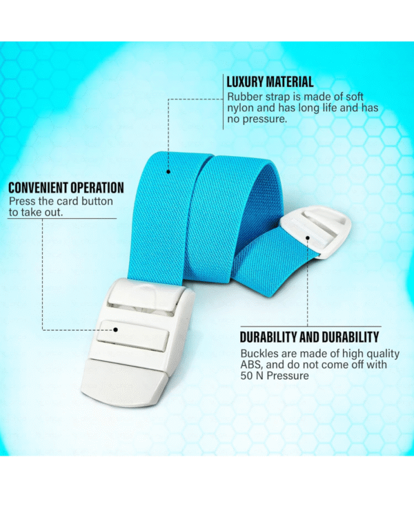 OTICA Medical Tourniquet Band for Blood Collection Adjustable Quick Release Buckle Medical Emergency Tourniquet Belt With High Elasticity for Hospital and Medical First Aid Phlebotomy Use Pack of 1 - Image 2