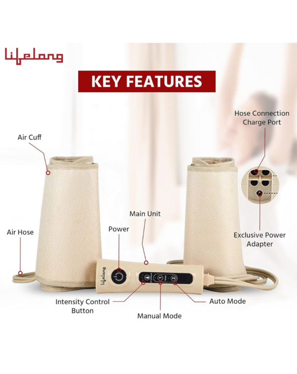 Lifelong LLM18 Air Pressure Massager for blood circulation and pain relief - Image 2
