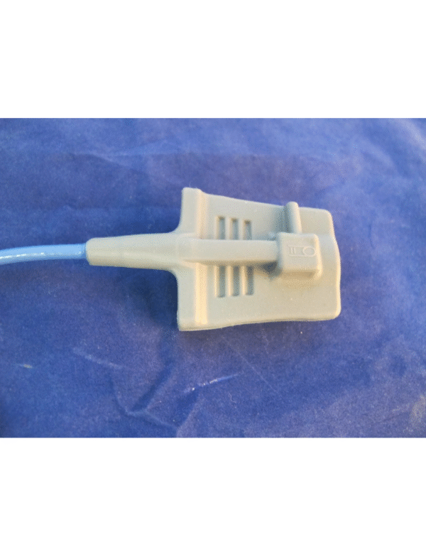 HP Philips Agilent 8 Pin M1191A Compatible Reusable SpO2 Probe - Adult Soft Tip - Image 2