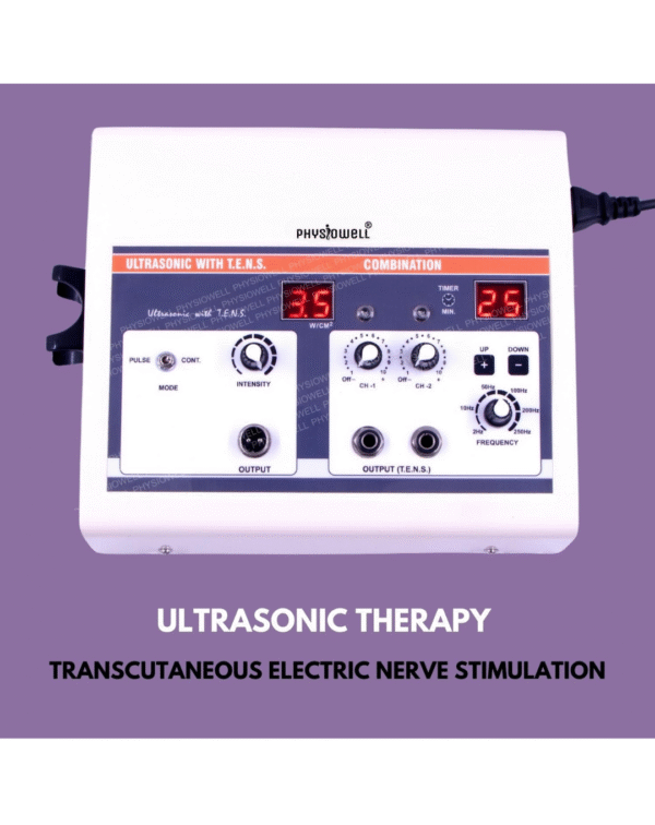 Physiowell Ultrasound Tens 2 Channel Physiotherapy Machine Electrotherapy Combo - Image 2