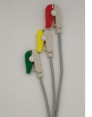 Biometric Cables 3 Lead ECG Cable Compatible with BPL 6 Pin Clip-on Type (Ice)
