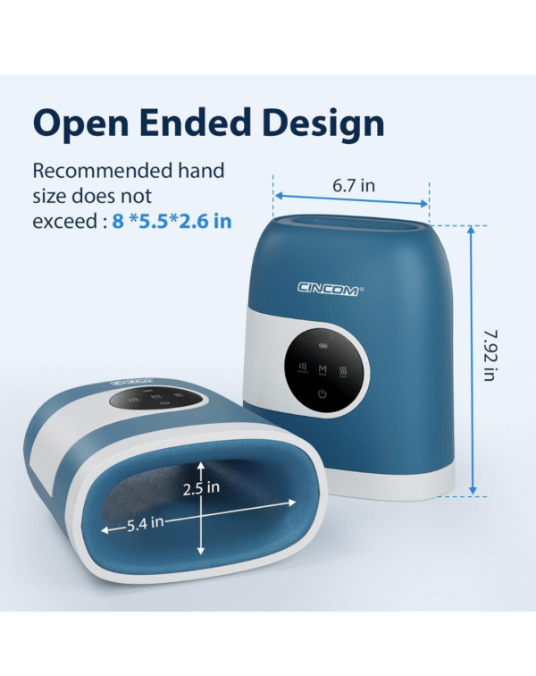 CINCOM Hand Massager with Heat and Compression - Image 2