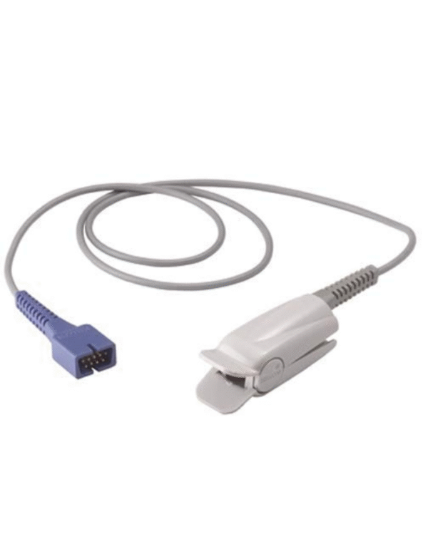 DMS Nellcor DS100A Oximax Compatible Clip Type Adult SpO2 Probe Sensor Cable (White, 1 m) - Image 3