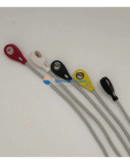 Nihon Kohden 5 Lead ECG Monitoring Cable(Button/Snap) Compatible with Spacelabs/Aspen/BCI/BPL/Contec/Edan/GE/Draeger/Mindray/Nellcor/Philips/Mediana/Medicaid