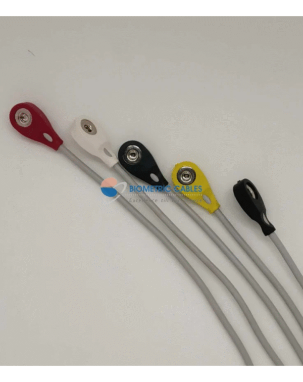 Nihon Kohden 5 Lead ECG Monitoring Cable(Button/Snap) Compatible with Spacelabs/Aspen/BCI/BPL/Contec/Edan/GE/Draeger/Mindray/Nellcor/Philips/Mediana/Medicaid - Image 2