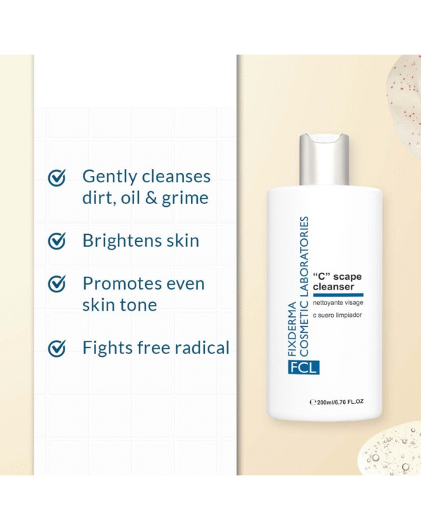 FCL Brightening Face Wash Exfoliates Dead Cells, C Scape Cleanser, Vitamin C Cleanser - Image 2