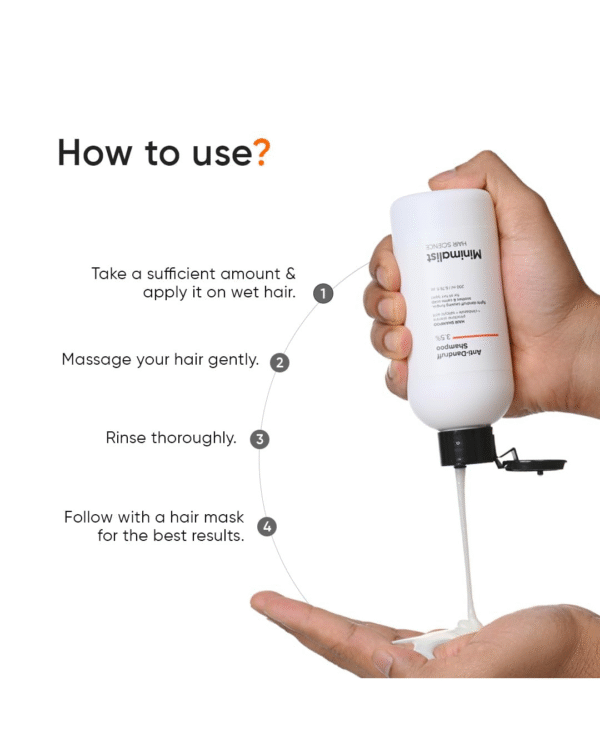 Minimalist Anti-Dandruff Shampoo | Clarifying Shampoo with Salicylic Acid, Climbazole & Piroctone Olamine - Image 4