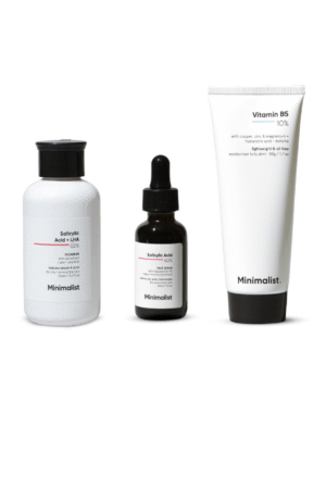 Minimalist Anti-Acne Kit, Skincare Routine Kit for Unisex, Salicylic Acid Face Wash