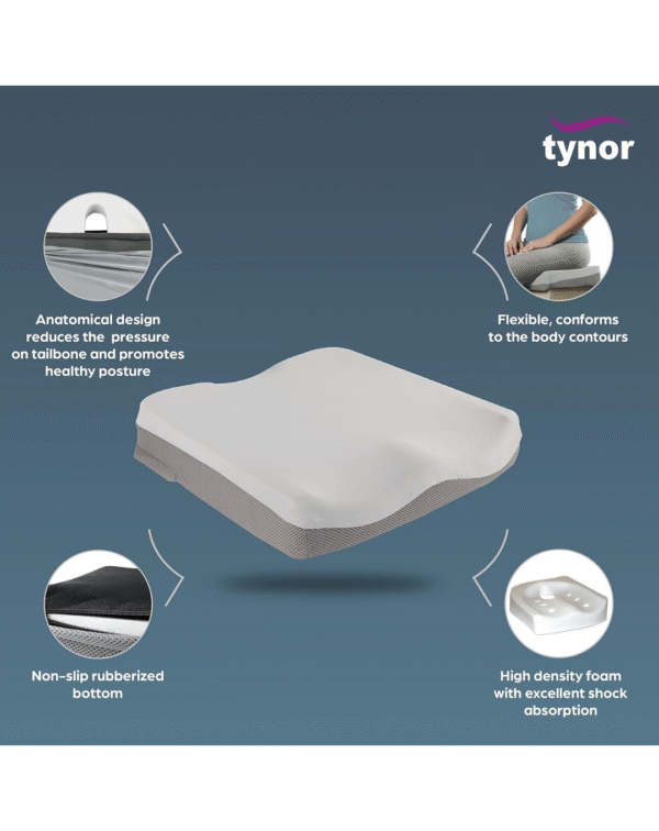 Tynor Coccyx Cushion Seat, for men & women, Foam Comfort for Tailbone Pain Relief - Image 2