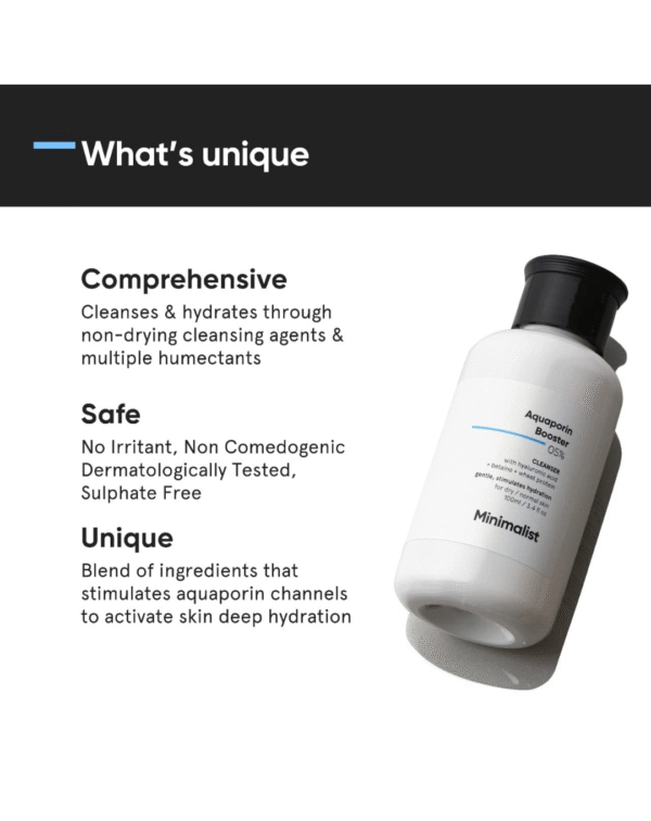 Minimalist 5% Aquaporin Booster | Hydrating Face Wash For Dry Skin with Hyaluronic Acid - Image 3
