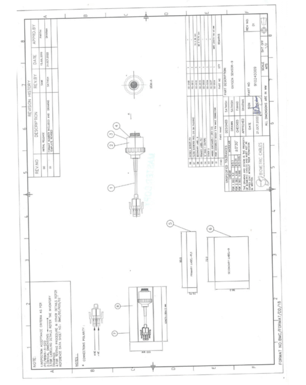 Schiller Medical Oxygen Sensor(OS9) Compatible with Sophie - Image 3