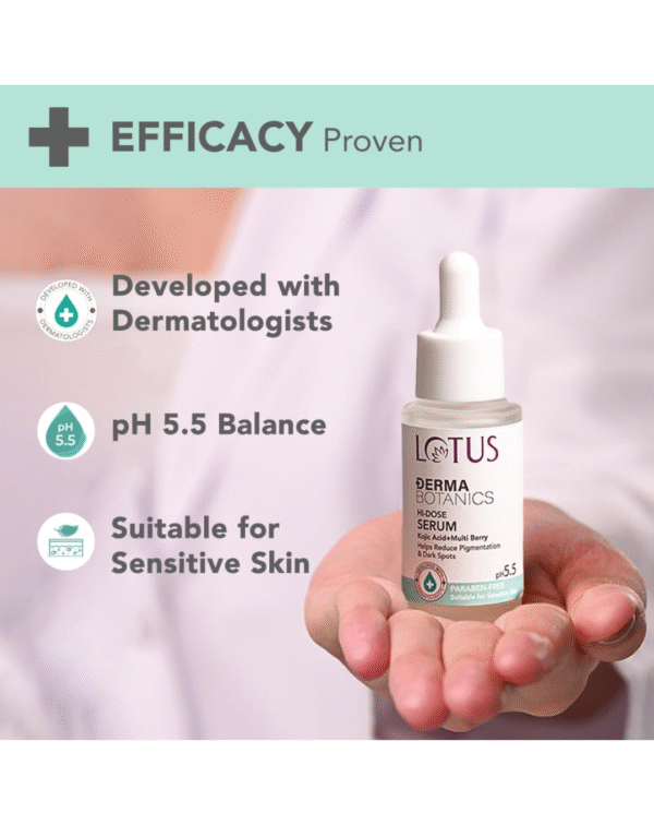 Lotus Herbals Dermabotanics Kojic Acid + Multi Berry Hi-Dose Serum - Image 2