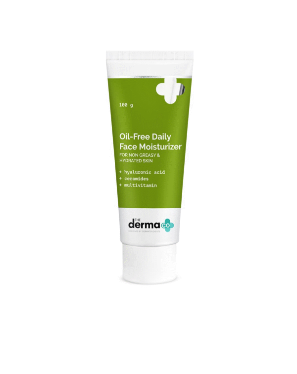 The Derma Co Oil-Free Daily Face Moisturizer | With Hyaluronic Acid, Ceramides & Multivitamins