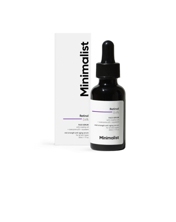 Minimalist Retinol 0.6% Mid-Strength Anti Aging Face Serum For Unisex