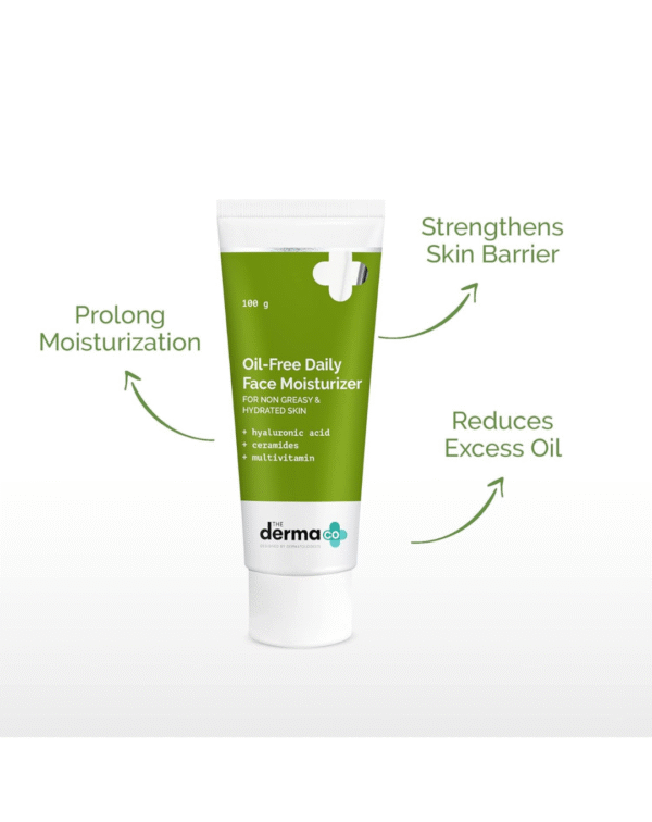 The Derma Co Oil-Free Daily Face Moisturizer | With Hyaluronic Acid, Ceramides & Multivitamins - Image 2