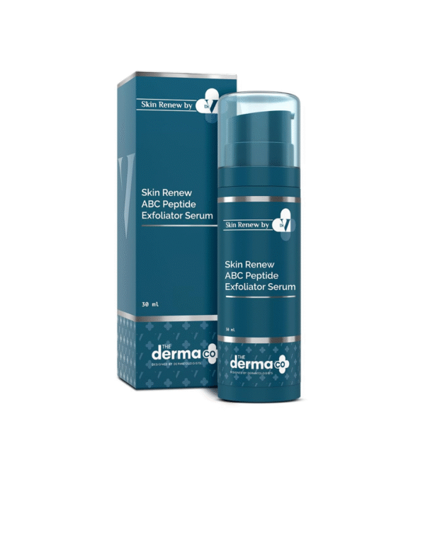 The Derma Co . X Dr.V Skin Renew Abc Peptide Exfoliator Serum With Mandelic Acid,Lactic Acid,And Peptides-30Ml