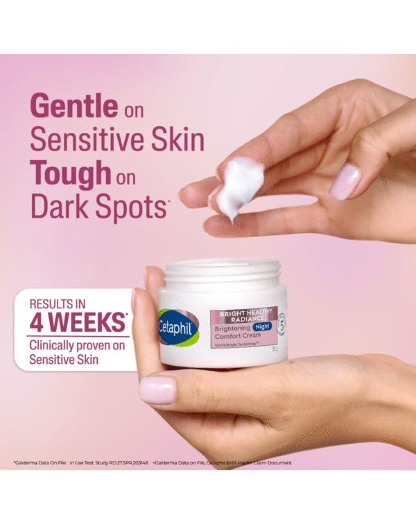Cetaphil Brightening Night Comfort Cream - 50 g| For Dark Spots, Uneven Skin Tone - Image 4