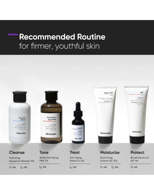 Minimalist Retinol 0.6% Mid-Strength Anti Aging Face Serum For Unisex - Image 4