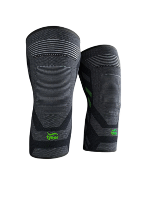 TYNOR Knee Cap Air Pro, Black & Green, Medium, Pack of 2