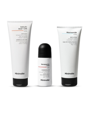 Minimalist Body Care Kit | 2% Salicylic Acid Body Wash + Underarm Roll-On + Niacinamide 5% Body Lotion
