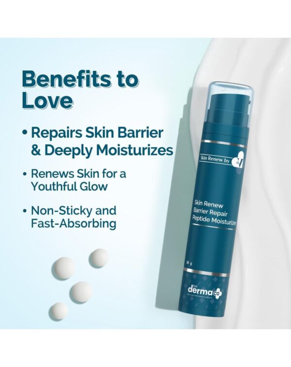 The Derma Co. x Dr.V Barrier Repair Peptide Moisturizer - 50ml | Repairs & Strengthens Skin - Image 2