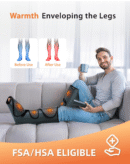 CINCOM Leg Massager with Heat and Compression, Legs Massage for Circulation and Pain Relief FSA HSA, Heating Calf Leg Air