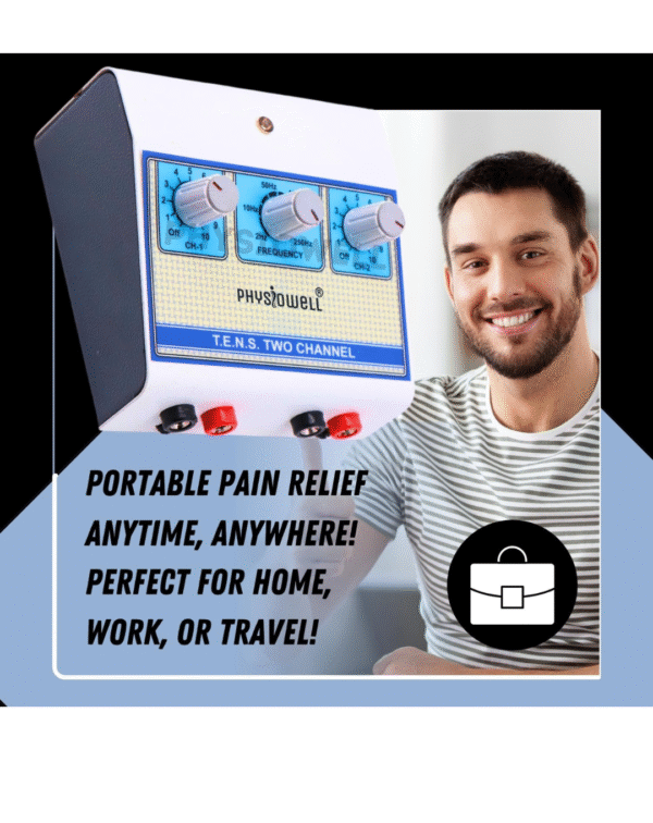 Physiowell Mini Tens 2 Channel Tens Machine for Physiotherapy Nerve Stimulator Physiotherapy - Image 2