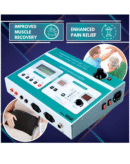 Physiogears 5 In 1 IFT MS Tens Ultrasonic Deep Heat Physiotherapy Machine Electrotherapy Combo Physiotherapy Machine with one Year Warranty