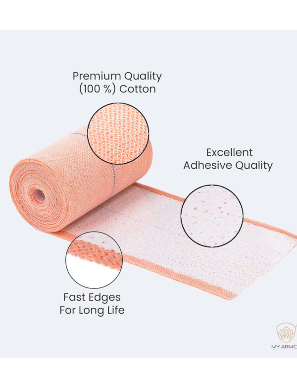 MY ARMOR Premium Elastic Adhesive Bandage for Support & Pain Relief, 10cm x 4mt,1 Piece - Image 4