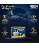 Friends Overnight Adult Diapers Pants Style - 30 Count (Medium) with odour lock