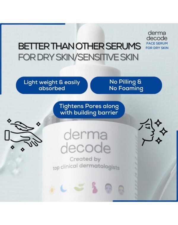 Derma Decode 10% Niacinamide Face Serum for Dry Skin, Open Pores Serum - Image 3