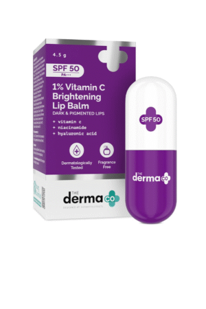 The Derma Co 1% Vitamin C Brightening Lip Balm with SPF 50 PA +++