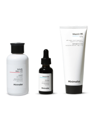 Minimalist Oily Skincare Kit | Routine Kit For Women & Men | Face Wash, Serum & Moisturizer Combo | 180g