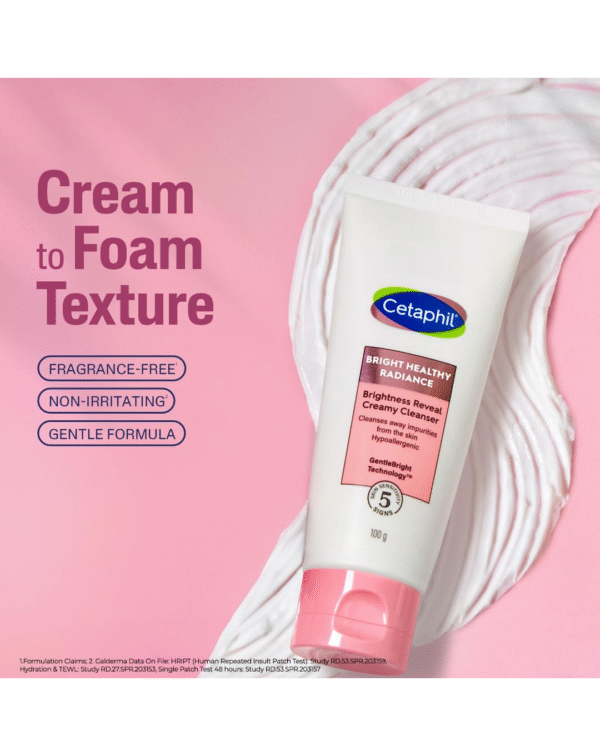 Cetaphil Brightness Reveal Creamy Cleanser - 100 g| Brightening Face Wash for Uneven Skin Tone - Image 2