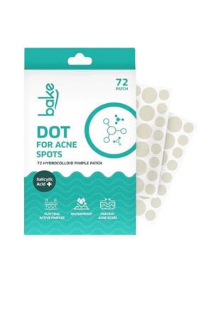 BAKE 2% Salicylic Acid Hydrocolloid Pimple Patches (72 Dots) | Absorbs Oil, Prevents Acne | Waterproof Patches