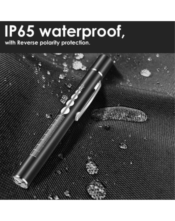NEXT GEEK Pen Torch for Doctors, Nurses Dual Light Yellow White Light Beam Pen Light for Checking Oral, Pupil, Eyes, Ears, Nasal Cavity etc Rechargeable Black (1 Year Warranty) - Image 2