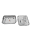 Kashi Surgicals Stainless Steel with Cover Instrument Tray with Lid (10x8 Inch)