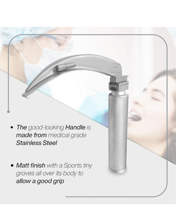 OTICA Laryngoscope with Set of 4 Macintosh Blade- Adult (LED) - Image 2