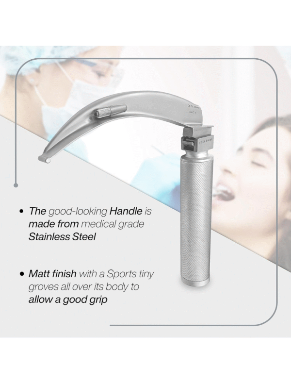 OTICA Laryngoscope with Set of 4 Macintosh Blade- Adult (LED) - Image 4