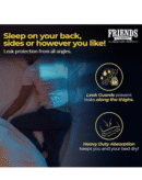 Friends Overnight Adult Diapers Pants Style - 30 Count (Medium) with odour lock