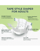 KareMed Comfort Adult Diapers, Large, Waist Size 101-139 Cm (40"-55"), 10 Count