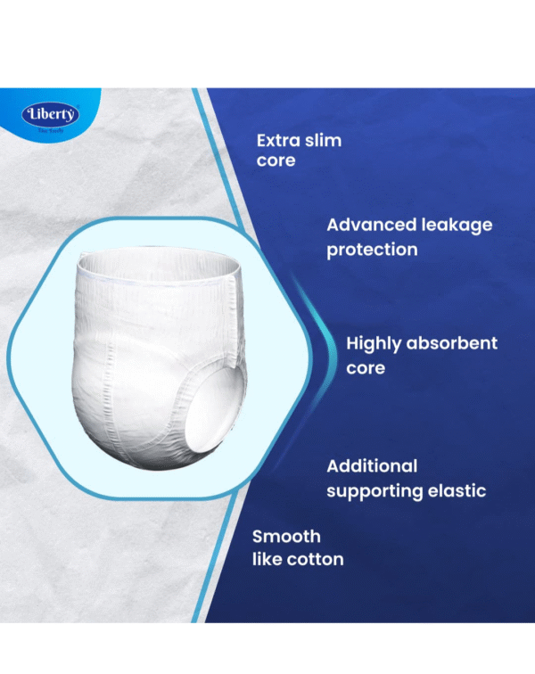 Liberty Eco Adult Diaper Pants, Large (L) 60 Count, Waist Size (75-140cm | 30-55 inches) - Image 2