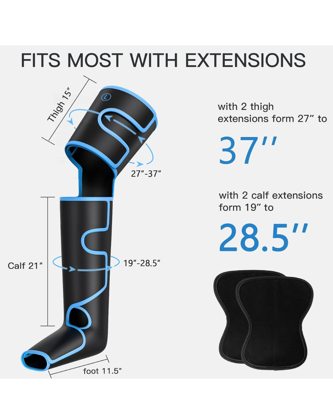 CINCOM Leg Massager with Heat and Compression, Full Leg Massager for Circulation and Pain Relief - Image 4