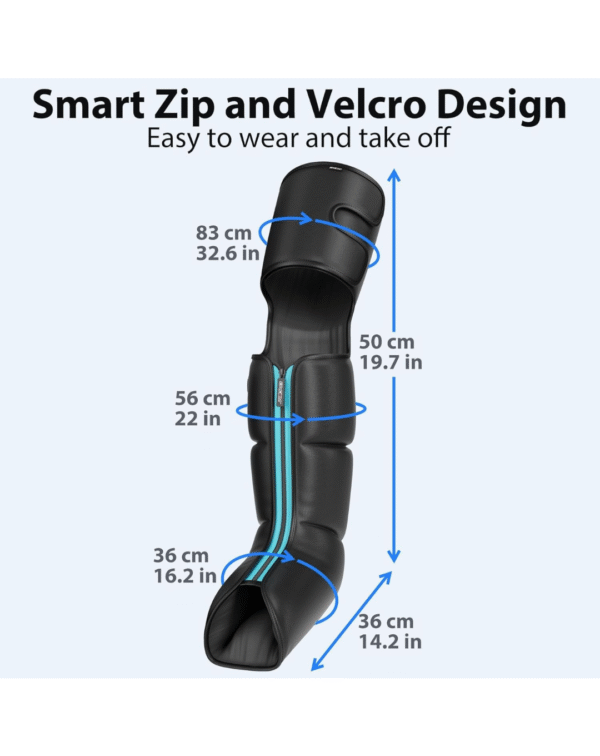 CINCOM Full Leg Massager with Heat and Compression, Air Compression Boots for Leg Calf & Foot Recovery - Image 4
