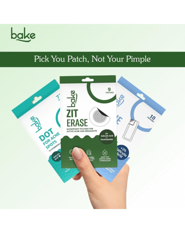 BAKE 2% Salicylic Acid Hydrocolloid Pimple Patches (72 Dots) | Absorbs Oil, Prevents Acne | Waterproof Patches - Image 3